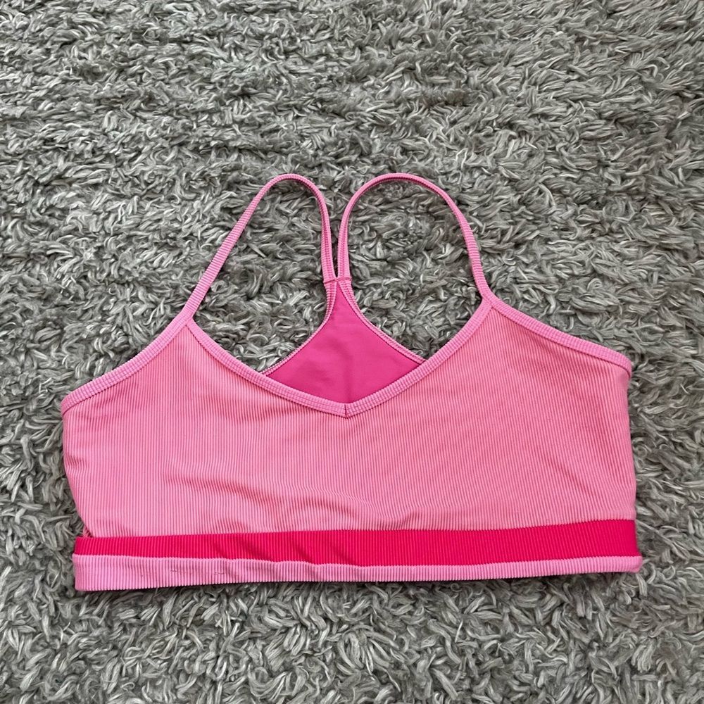 LoveShackFancy x Beach Riot Layla Top, Bright Pastel Sz XL Pink